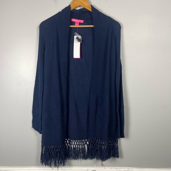 NEW Lilly Pulitzer Tatum Cardigan - True Navy size XS - Picture 3 of 9
